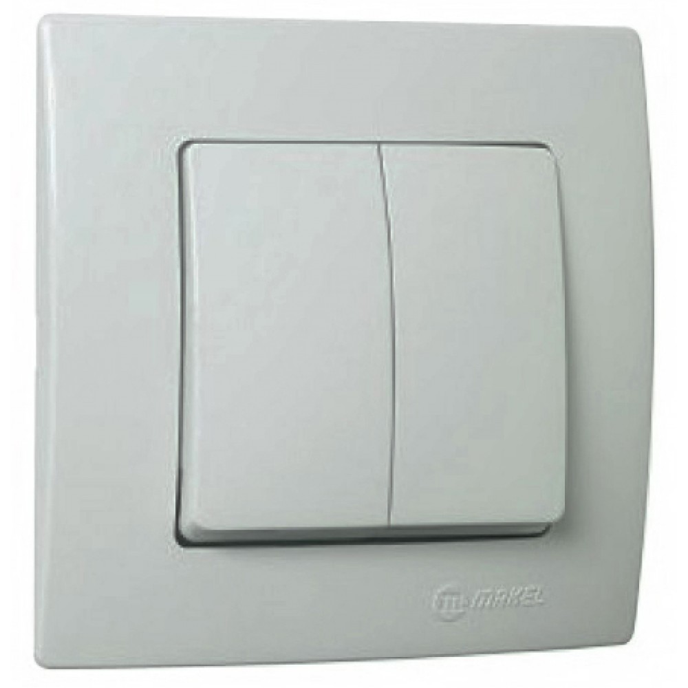 Χωνευτός Διακόπτης Διπλός A/R Lillium Σε Περλέ Χρώμα Makel