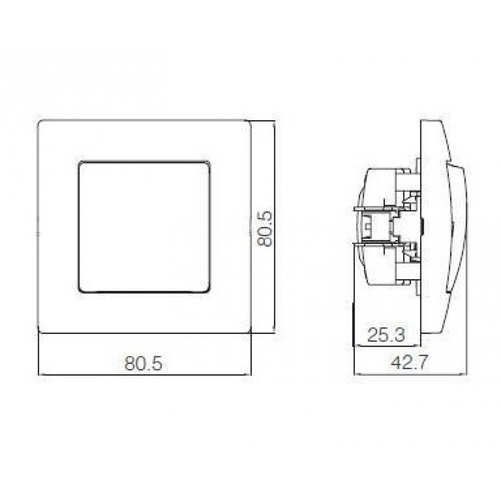 Χωνευτός Διακόπτης Τριπλός Lillium Σε Ανθρακί Ματ Χρώμα Makel