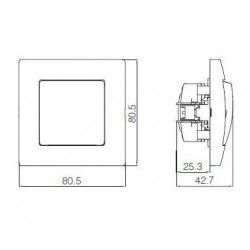 Χωνευτός Διακόπτης Τριπλός Lillium Σε Ανθρακί Ματ Χρώμα Makel
