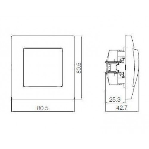 Χωνευτός Διακόπτης Τριπλός Lillium Σε Περλέ Ματ Χρώμα Makel