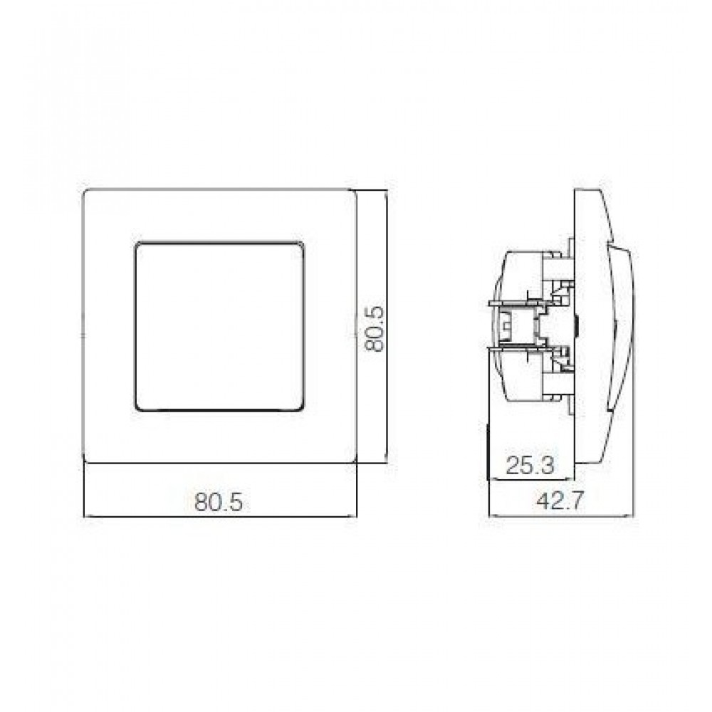 Χωνευτός Διακόπτης Διπλός A/R Lillium Σε Χρυσό Ματ Χρώμα Makel