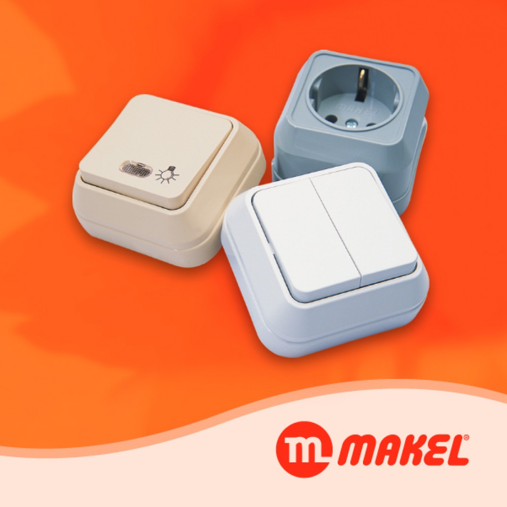 Εξωτερική Πρίζα Σούκο Σε Λευκό 240V/16W IP20 Makel