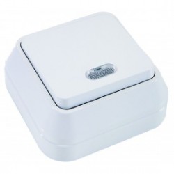 Εξωτερικό Μπουτόν Με Φως Επιφανείας Σε Λευκό 240V/10W IP20 Makel