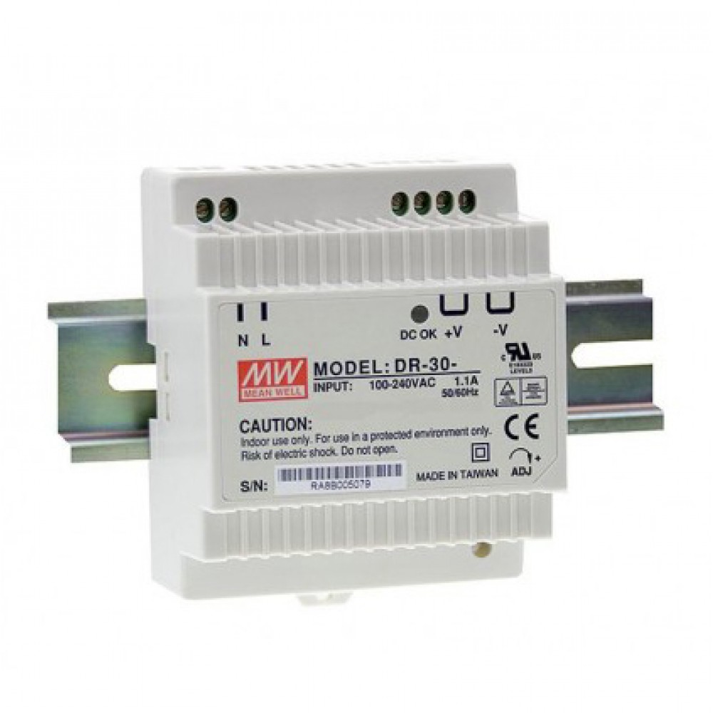 24W Τροφοδοτικό Ράγας 12V 2.0A MeanWell