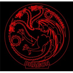 LED Φωτιστικό Χαραγμένο Plexiglass Με Σχέδιο Game of Thrones Με Διακόπτη ON/OFF AlphaLed