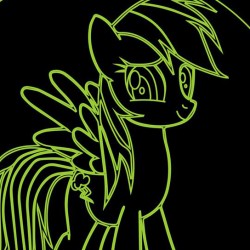 LED Φωτιστικό Χαραγμένο Plexiglass Με Σχέδιο My Little Pony Με Διακόπτη ON/OFF Plexi