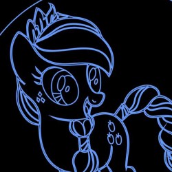 LED Φωτιστικό Χαραγμένο Plexiglass Με Σχέδιο My Little Pony Με Διακόπτη ON/OFF Plexi