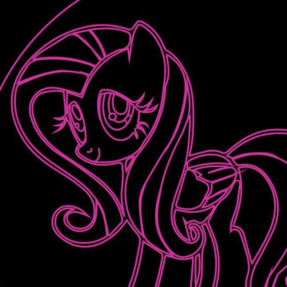 LED Φωτιστικό Χαραγμένο Plexiglass Με Σχέδιο My Little Pony Με Διακόπτη ON/OFF Plexi