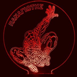 LED Φωτιστικό Χαραγμένο Plexiglass Με Σχέδιο Spiderman Με Διακόπτη ON/OFF AlphaLed