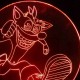 LED Φωτιστικό Χαραγμένο Plexiglass Με Σχέδιο Crash Bandicoot Με Διακόπτη ON/OFF Plexi