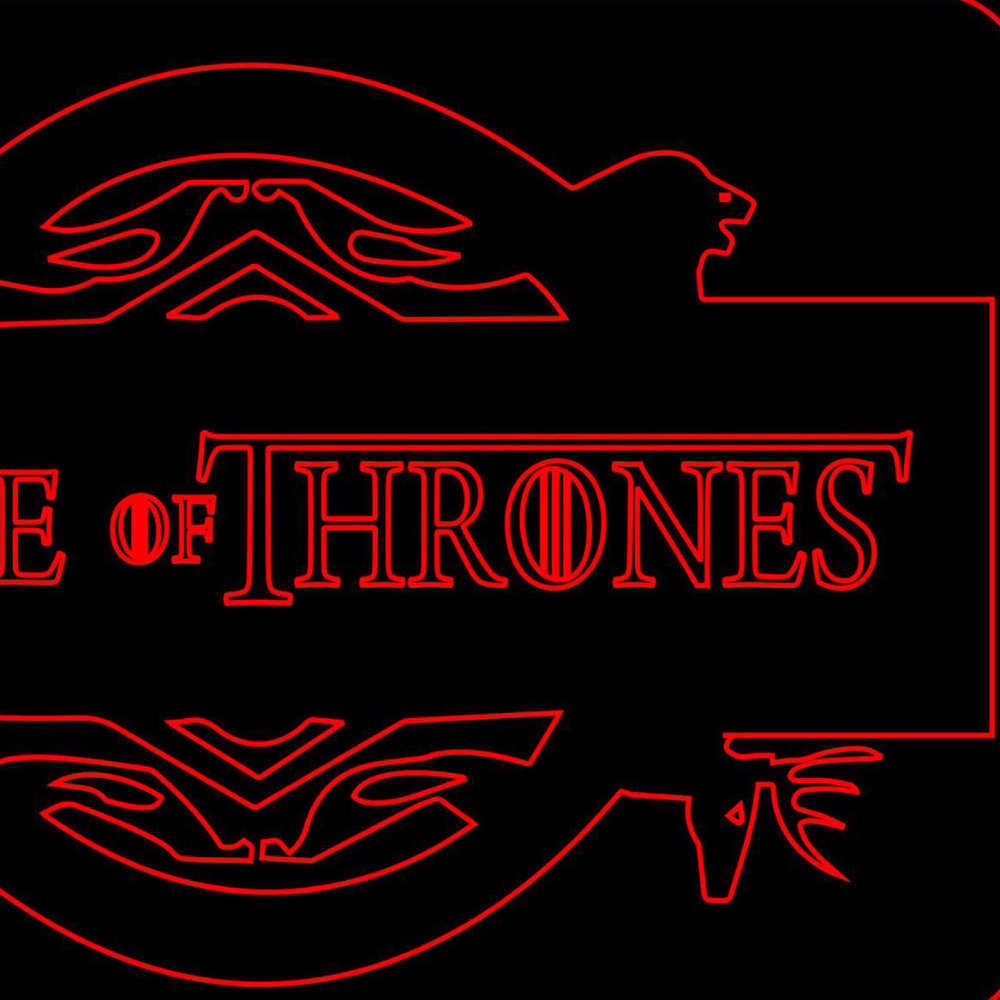 LED Φωτιστικό Χαραγμένο Plexiglass Με Σχέδιο Game Of Thrones Με Διακόπτη ON/OFF Plexi