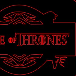 LED Φωτιστικό Χαραγμένο Plexiglass Με Σχέδιο Game Of Thrones Με Διακόπτη ON/OFF Plexi