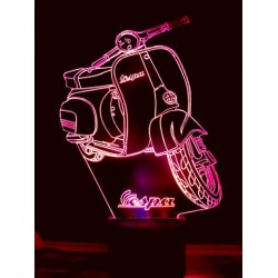 LED Φωτιστικό Χαραγμένο Plexiglass Με Σχέδιο Vespa Με Διακόπτη ON/OFF AlphaLed