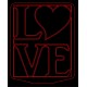 LED Φωτιστικό Χαραγμένο Plexiglass Με Σχέδιο Love Με Διακόπτη ON/OFF Plexi