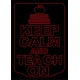LED Φωτιστικό Χαραγμένο Plexiglass Με Σχέδιο Keep Calm And Teach On Με Διακόπτη ON/OFF Plexi