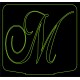 LED Φωτιστικό Χαραγμένο Plexiglass Με Σχέδιο Αρχικό Γράμμα -Μ- Με Διακόπτη ON/OFF Plexi