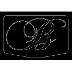 LED Φωτιστικό Χαραγμένο Plexiglass Με Σχέδιο Αρχικό Γράμμα -B- Με Διακόπτη ON/OFF Plexi