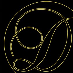 LED Φωτιστικό Χαραγμένο Plexiglass Με Σχέδιο Αρχικό Γράμμα -D- Με Διακόπτη ON/OFF Plexi