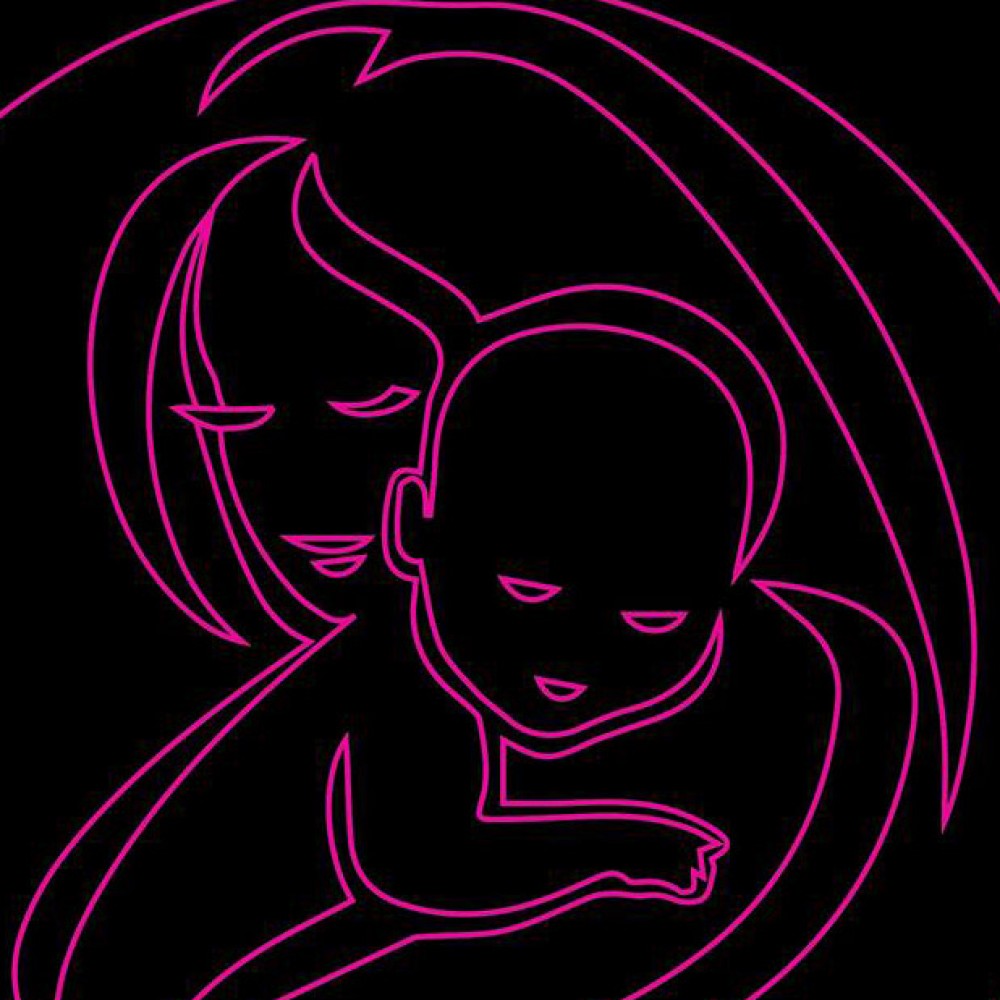 LED Φωτιστικό Χαραγμένο Plexiglass Με Σχέδιο Μητρική Αγκαλιά Με Διακόπτη ON/OFF Plexi