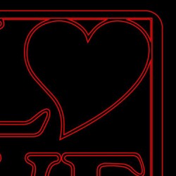 LED Φωτιστικό Χαραγμένο Plexiglass Με Σχέδιο Love Με Διακόπτη ON/OFF Plexi