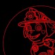LED Φωτιστικό Χαραγμένο Plexiglass Με Paw Patrol Marchall Με Διακόπτη ON/OFF Plexi
