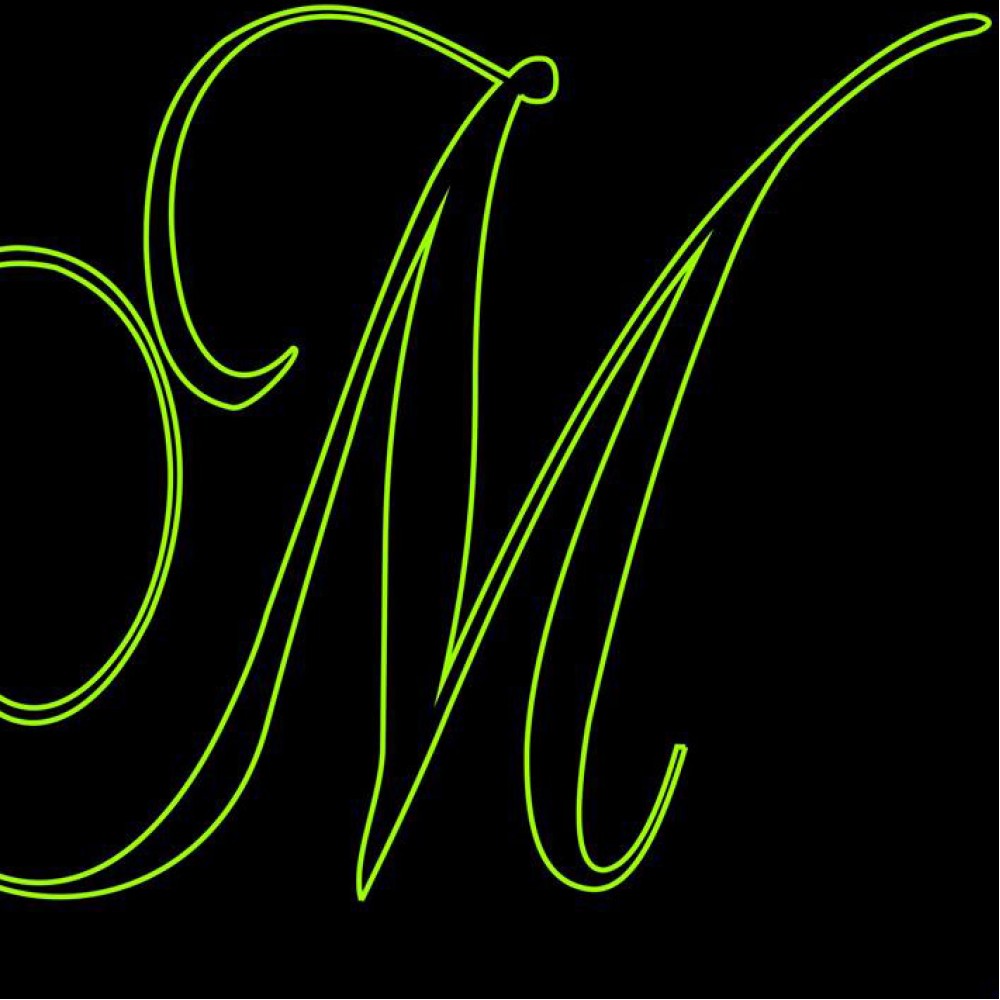 LED Φωτιστικό Χαραγμένο Plexiglass Με Σχέδιο Αρχικό Γράμμα -Μ- Με Διακόπτη ON/OFF Plexi