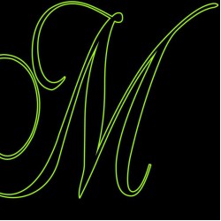 LED Φωτιστικό Χαραγμένο Plexiglass Με Σχέδιο Αρχικό Γράμμα -Μ- Με Διακόπτη ON/OFF Plexi