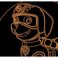 LED Φωτιστικό Χαραγμένο Plexiglass Με Paw Patrol Zuma Με Διακόπτη ON/OFF Plexi