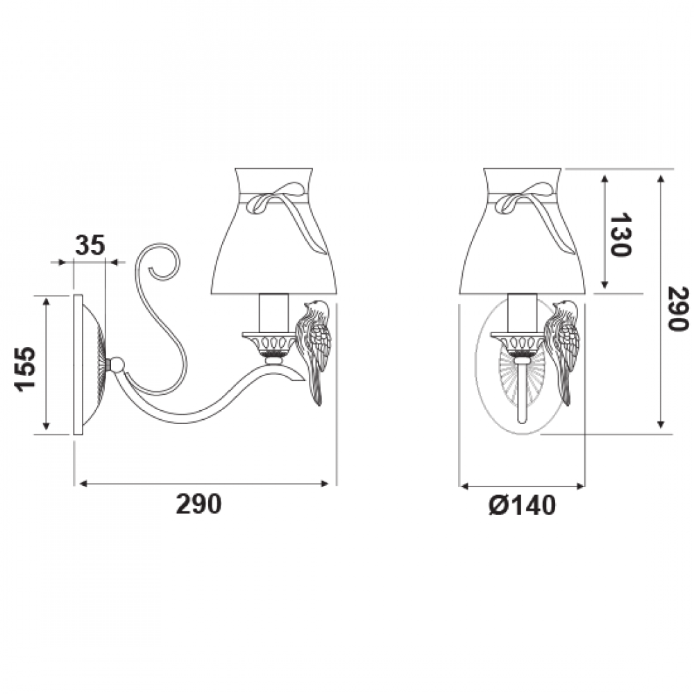 Μεταλλική Απλίκα Με Υφασμάτινο Καπέλο Σε Λευκό Με Χρυσό Χρώμα 1xE14 ACA