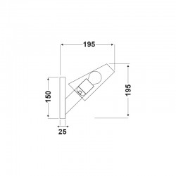 Μεταλλική Απλίκα Σε Χάλκινο Και Μαύρο Χρώμα 1xE27 ACA