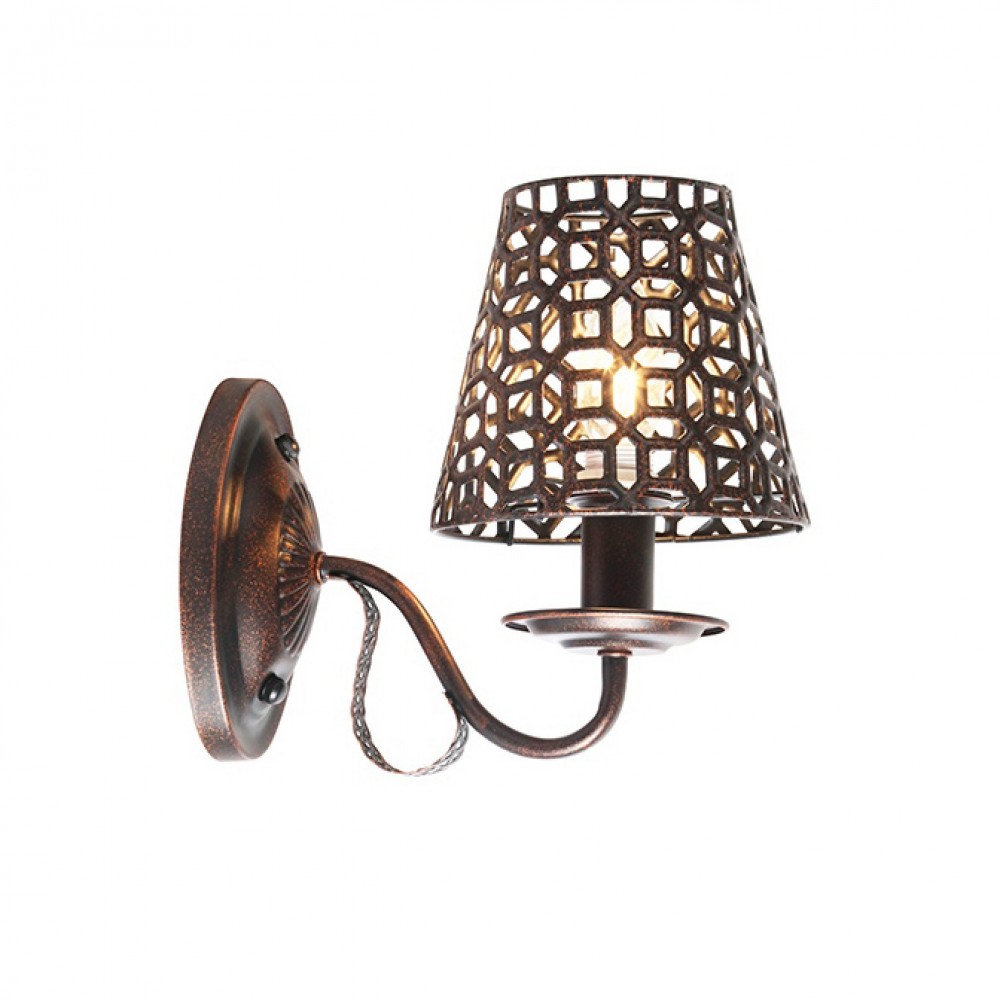 Μεταλλική Απλίκα Σε Μαύρο Με Χάλκινο Χρώμα 1xE14 ACA