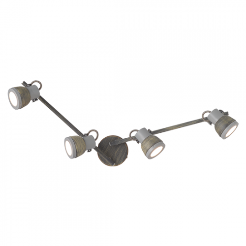 Μεταλλικό Φωτιστικό Σποτ Σε Δύο Χρώματα 4xGU10 ACA
