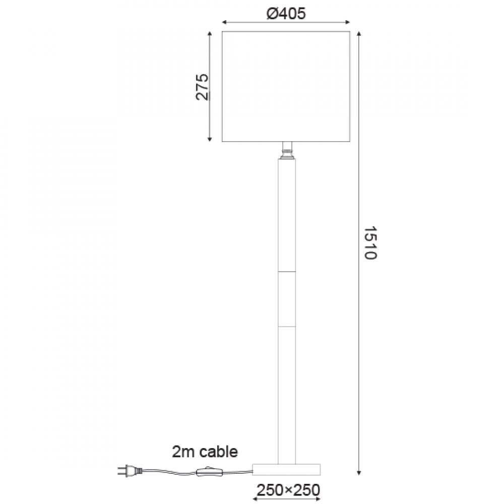 Μεταλλικό Επιδαπέδιο Φωτιστικό Με Μάρμαρο Και Υφασμάτινο Καπέλο Σε Νίκελ Ματ με Γκρι Χρώμα 1xE27 ACA