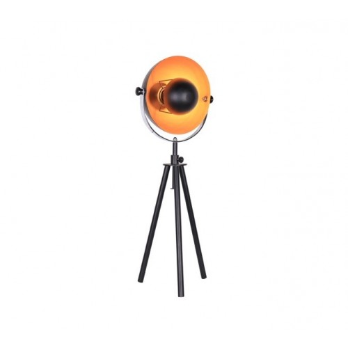 Μεταλλικό Επιτραπέζιο Φωτιστικό E27 Σε Μαύρο & Χρυσό ΑCA