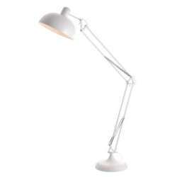 Μεταλλικό Φωτιστικό Δαπέδου E27 380mm Σε Λευκό Χρώμα ΑCA