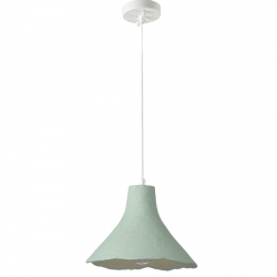 Κρεμαστό Φωτιστικό Καμπάνα Από Πηλό Μέντα Handmade Ø260 1xE27 Aca