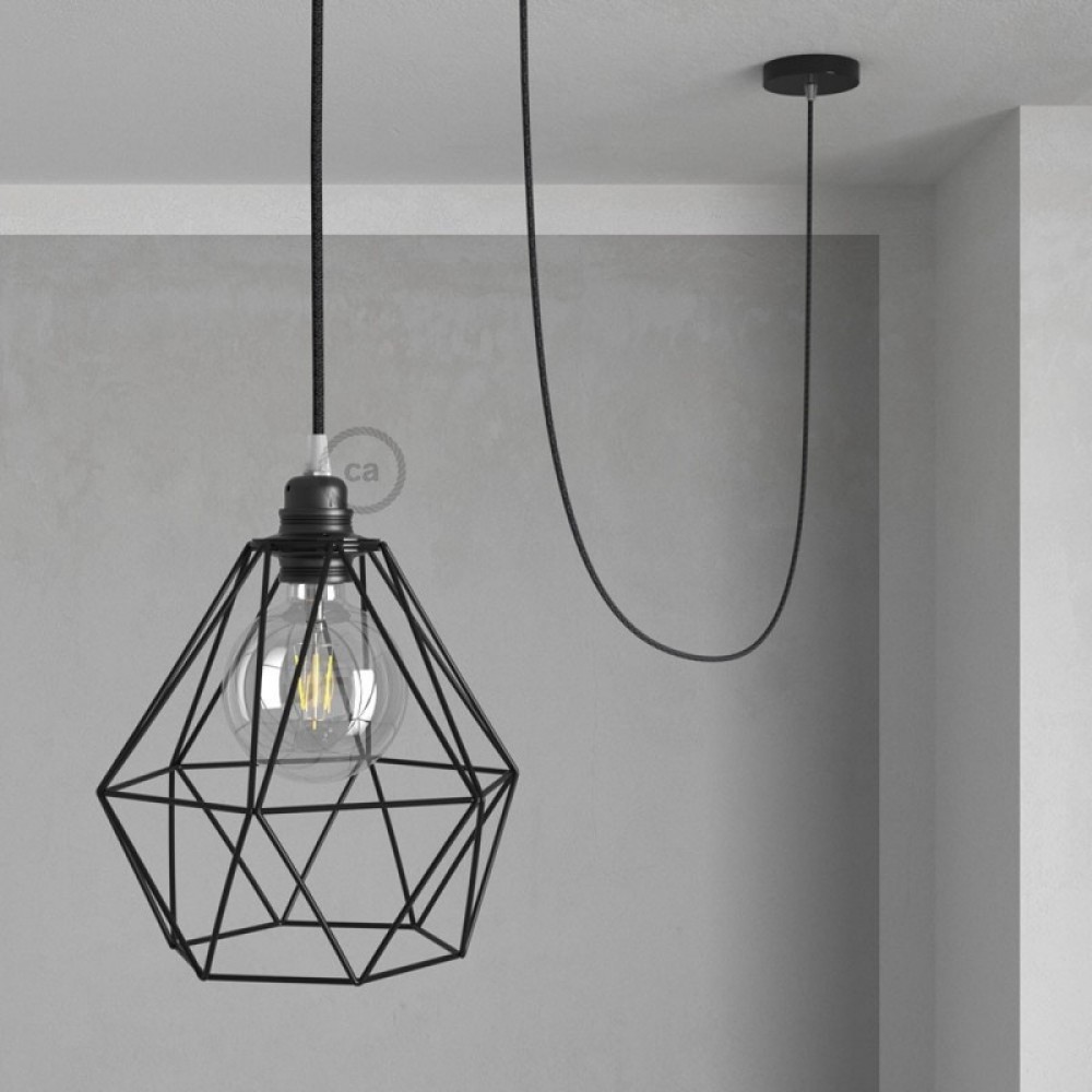 Ντουί Μεταλλικό Exclusive E27 Ανθρακί ΜΑΤ Με Δύο Ροδέλες, 100% Made in Italy Creative Cables