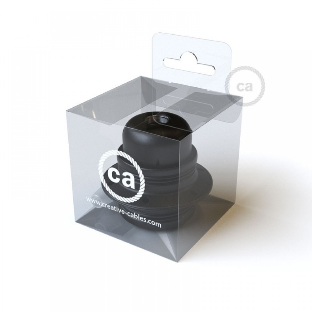 Ντουί Μεταλλικό Exclusive E27 Ανθρακί ΜΑΤ Με Δύο Ροδέλες, 100% Made in Italy Creative Cables