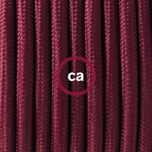 Στρόγγυλο Υφασμάτινο Καλώδιο RM19 - Μπορντό Creative Cables