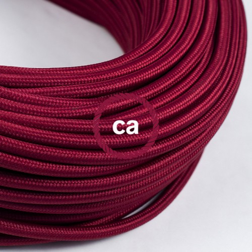 Στρόγγυλο Υφασμάτινο Καλώδιο RM19 - Μπορντό Creative Cables