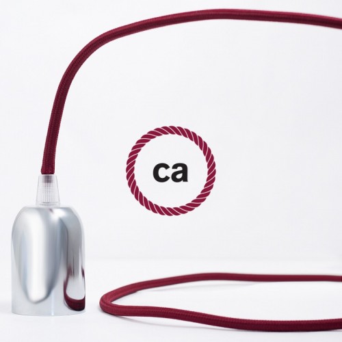 Στρόγγυλο Υφασμάτινο Καλώδιο RM19 - Μπορντό Creative Cables