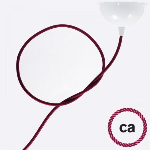 Στρόγγυλο Υφασμάτινο Καλώδιο RM19 - Μπορντό Creative Cables