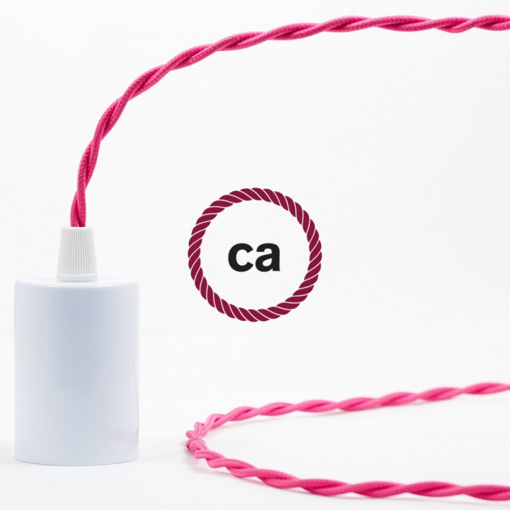 Στριφτό Υφασμάτινο Καλώδιο TM08 - Φούξια Creative Cables