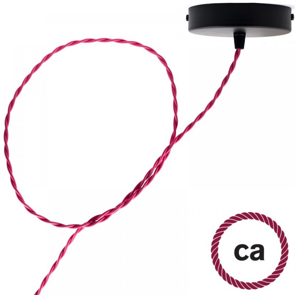 Στριφτό Υφασμάτινο Καλώδιο TM08 - Φούξια Creative Cables