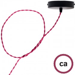 Στριφτό Υφασμάτινο Καλώδιο TM08 - Φούξια Creative Cables