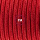 Στρόγγυλο Υφασμάτινο Καλώδιο Κόκκινο Γυαλιστερό RL09 Creative Cables
