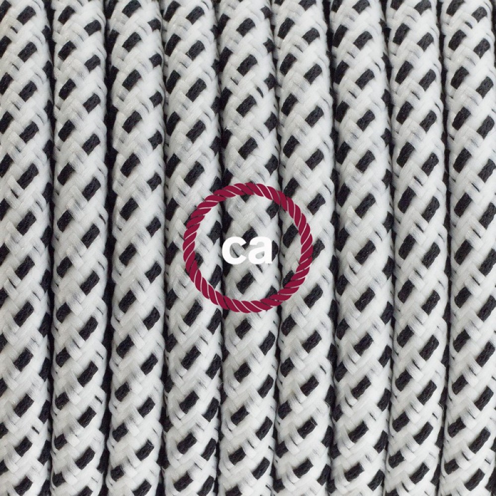 Στρογγυλό Υφασμάτινο Καλώδιο με 3D εφέ Stracciatella RT14 Creative Cables