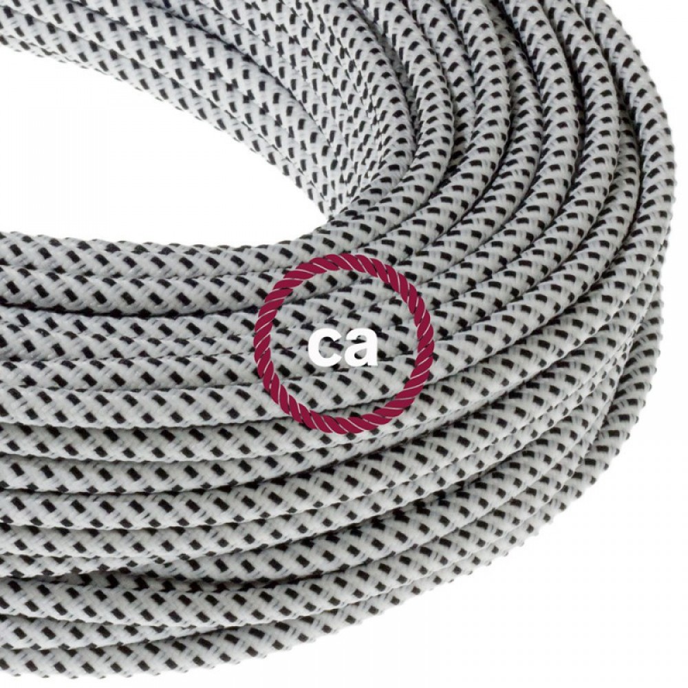 Στρογγυλό Υφασμάτινο Καλώδιο με 3D εφέ Stracciatella RT14 Creative Cables