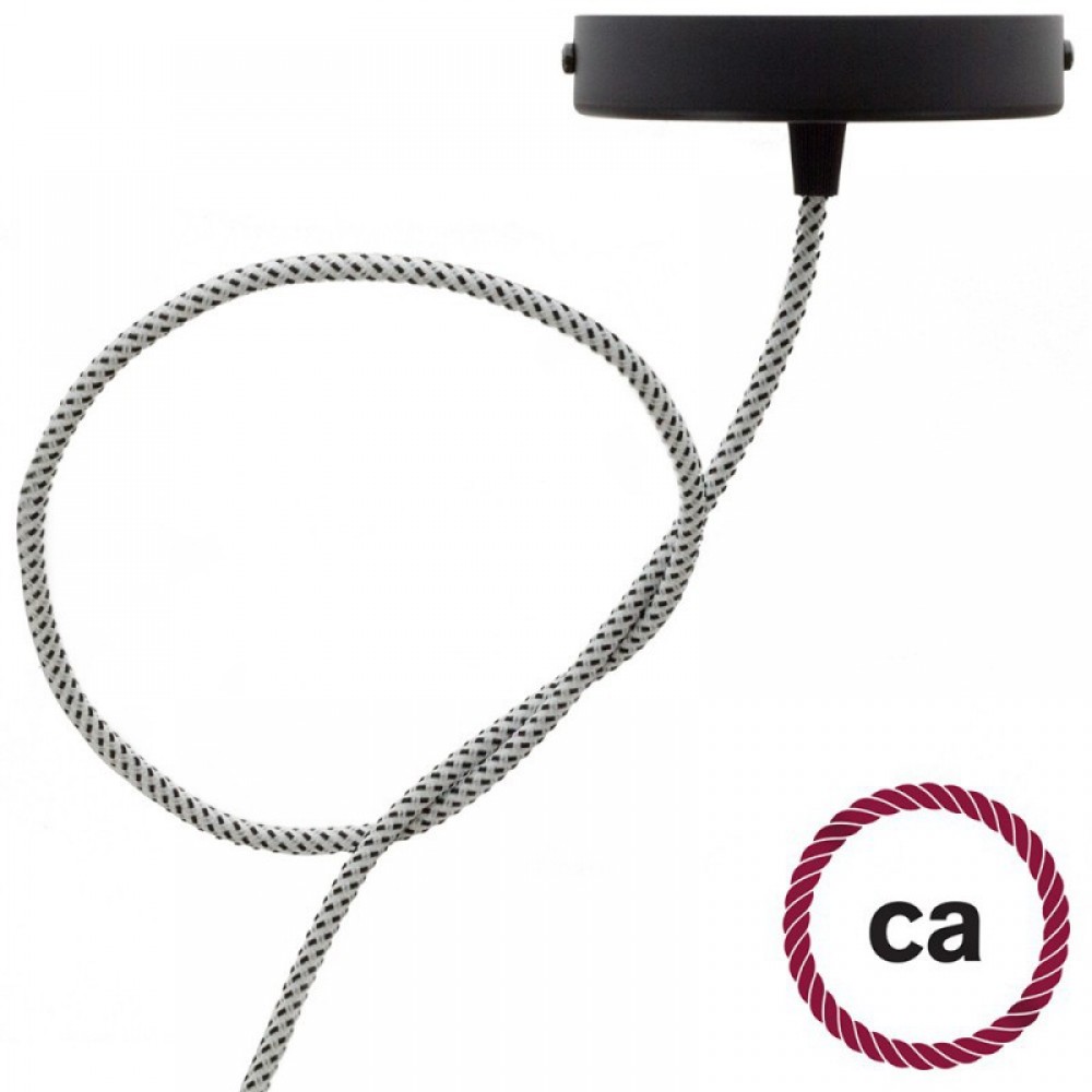 Στρογγυλό Υφασμάτινο Καλώδιο με 3D εφέ Stracciatella RT14 Creative Cables