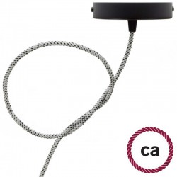 Στρογγυλό Υφασμάτινο Καλώδιο με 3D εφέ Stracciatella RT14 Creative Cables